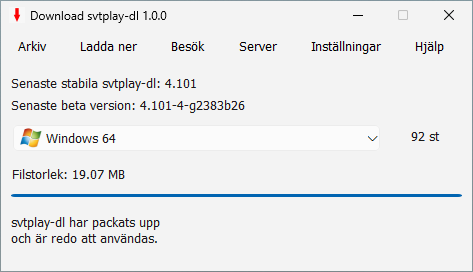 Ladda ner svtplay-dl, Windows 11